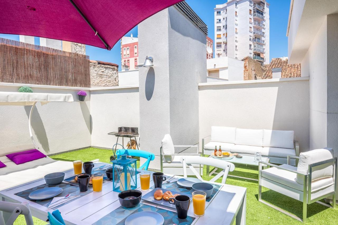 Апартаменти Atico Con Terraza Ac 1Hab En El Centro Y Piscina Comunitaria Малага Екстер'єр фото